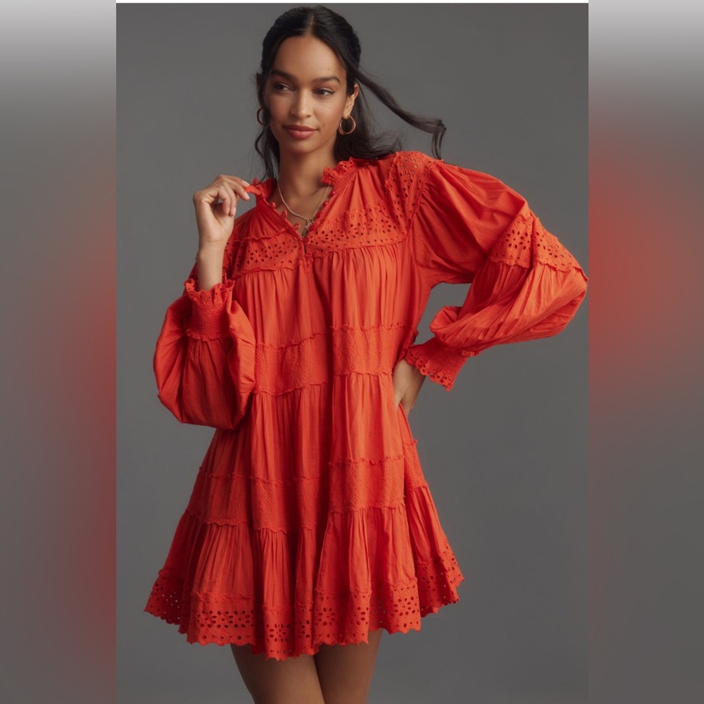 Elegant Orange Women's Dress
